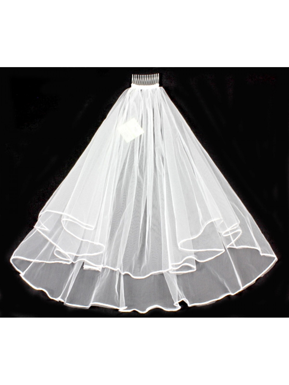 Veil - Plain Tulle - Veil-Webbing trim - 24" - VL-VC-XS-WT